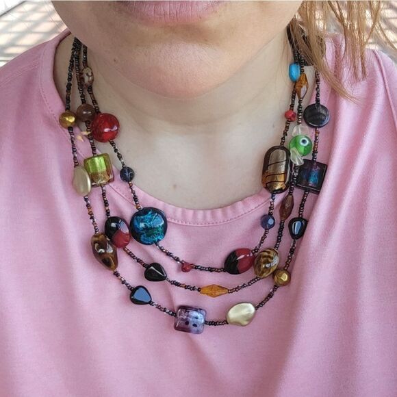 You & I ADJUSTABLE MULTI-STRAND NECKLACE - Picture 4 of 13